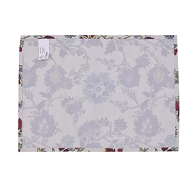 Homesmart Set of 4 Placemats and Table Runner For 4 Seater Dinning Table, 4 Washable Wrinkle Resistant Placemats  and Table Runner - Floral Pattern
