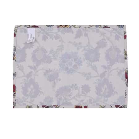 HOMESMART Floral Pattern 70% Polyester, 24% Cotton and 6% Rayon Set of 4 Placemat (13"x18") and Table Runner (13"x72") image number 4