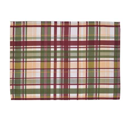Homesmart Set of 4 Placemats and Table Runner For 4 Seater Dinning Table, 4 Washable Wrinkle Resistant Placemats  and Table Runner - Plaid Pattern image number 3