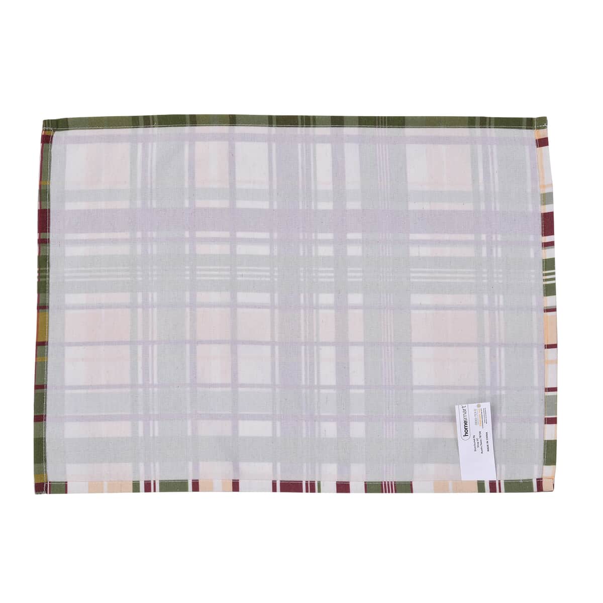 Homesmart Set of 4 Placemats and Table Runner For 4 Seater Dinning Table, 4 Washable Wrinkle Resistant Placemats  and Table Runner - Plaid Pattern image number 4