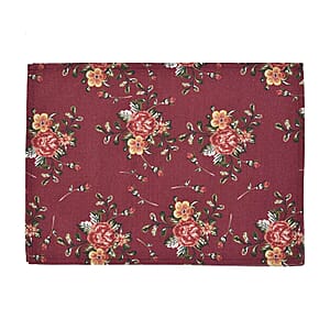 Homesmart Set of 4 Placemats and Table Runner For 4 Seater Dinning Table, 4 Washable Wrinkle Resistant Placemats  and Table Runner - Elegant Floral Pattern