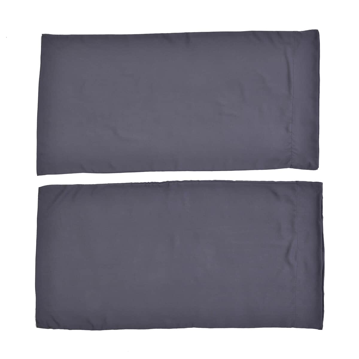 Homesmart Set of 2 Dark Gray Soft and Comfortable Copper Infused Pillowcase (Queen) image number 5