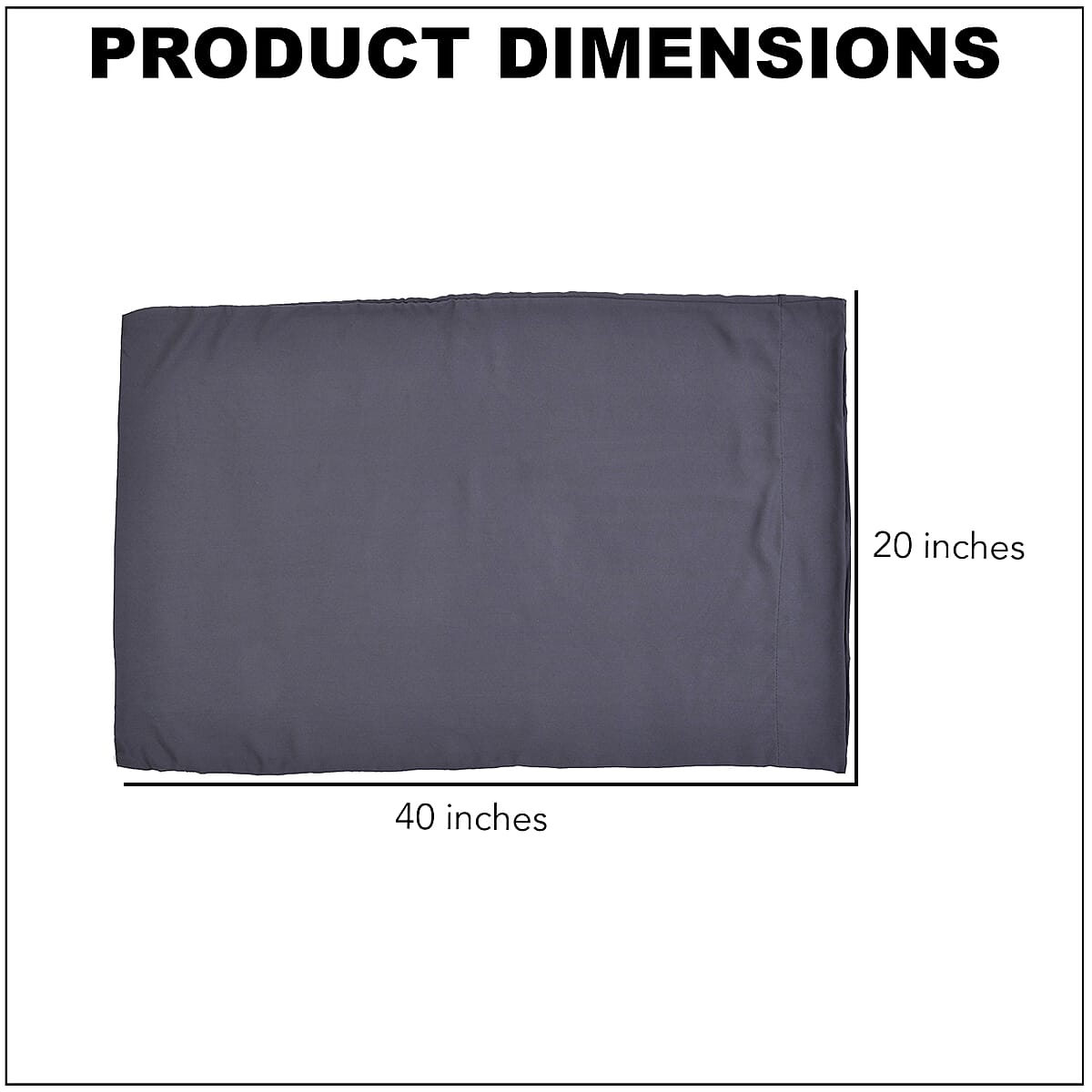 Homesmart Set of 2 Dark Gray Soft and Comfortable Copper Infused Pillowcase (King) image number 4