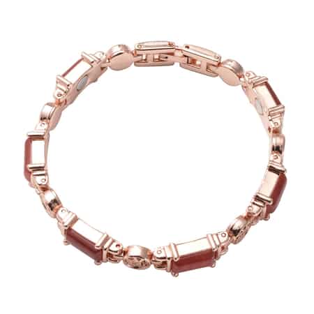Magnetic By Design Cherry Quartz Bracelet in Rosetone (7.50 In) 20.00 ctw image number 4