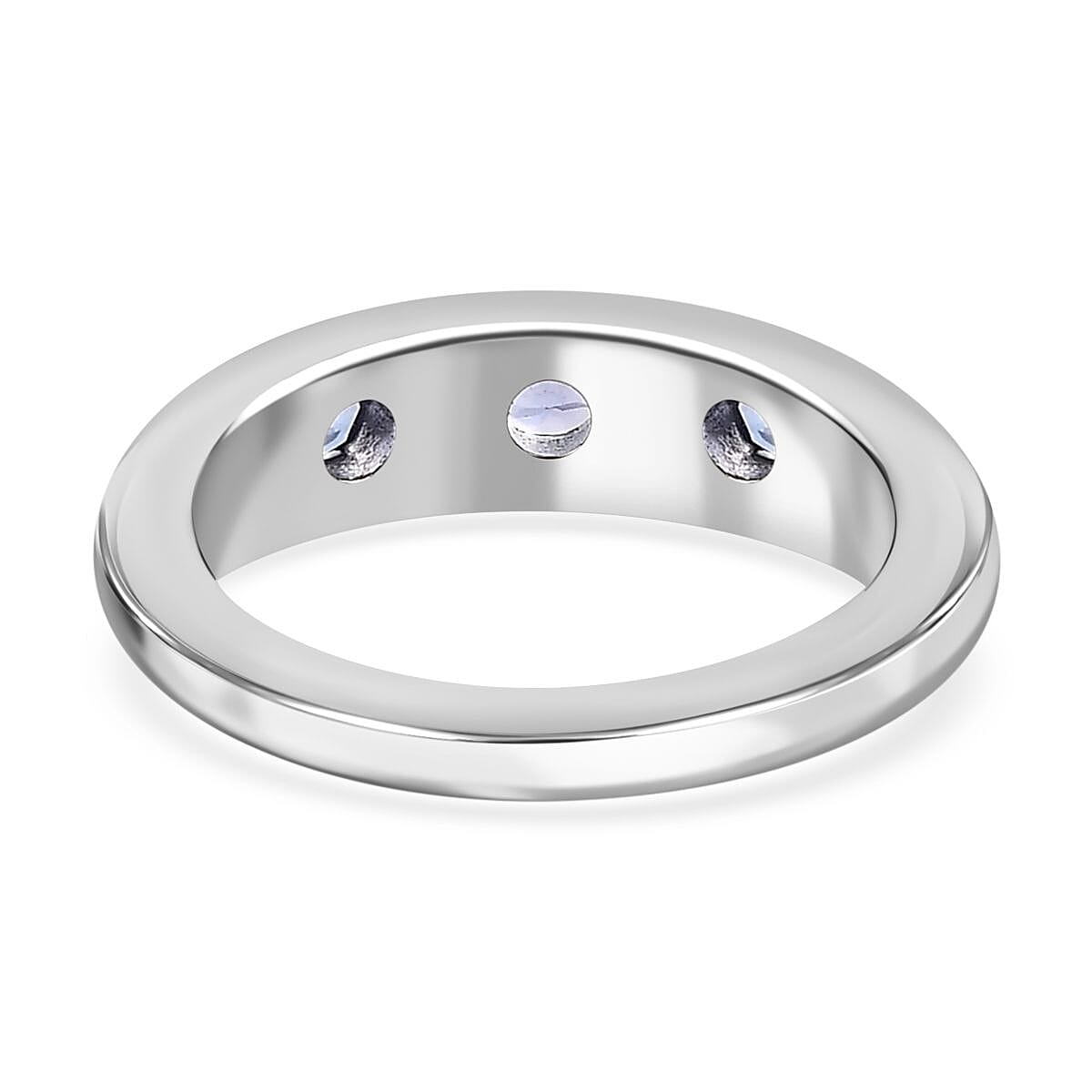 Tanzanite 0.40 ctw Ring in Platinum Over Sterling Silver (Size 5.5)