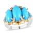 Premium Sleeping Beauty Turquoise Ring with Malgache Neon Apatite in Vermeil YG and Platinum Over Sterling Silver, Statement Rings For Women 4.50 ctw (Size 8.0) image number 0