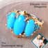 Premium Sleeping Beauty Turquoise Ring with Malgache Neon Apatite in Vermeil YG and Platinum Over Sterling Silver, Statement Rings For Women 4.50 ctw (Size 8.0) image number 1