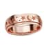 Moon Star Spinner Ring in Vermeil Rose Gold Over Sterling Silver 4.50 Grams image number 0