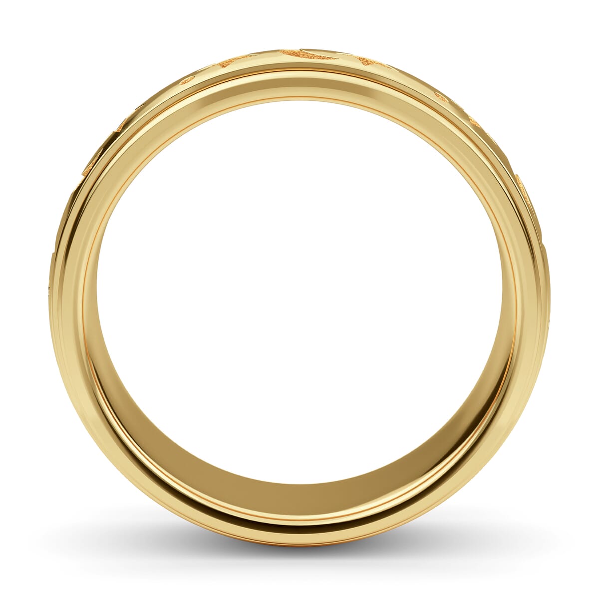 Moon star Fidget Spinner Ring for Anxiety in Vermeil YG Over Sterling Silver 4.50 Grams image number 7