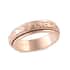 Floral Fidget Spinner Ring for Anxiety in Vermeil Rose Gold Over Sterling Silver, Anxiety Ring for Women, Fidget Rings for Anxiety, Stress Relieving Anxiety Ring, Promise Rings 4.50 Grams (Size 11) image number 0