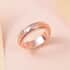 Floral Fidget Spinner Ring for Anxiety in Vermeil Rose Gold Over Sterling Silver, Anxiety Ring for Women, Fidget Rings for Anxiety, Stress Relieving Anxiety Ring, Promise Rings 4.50 Grams (Size 11) image number 1