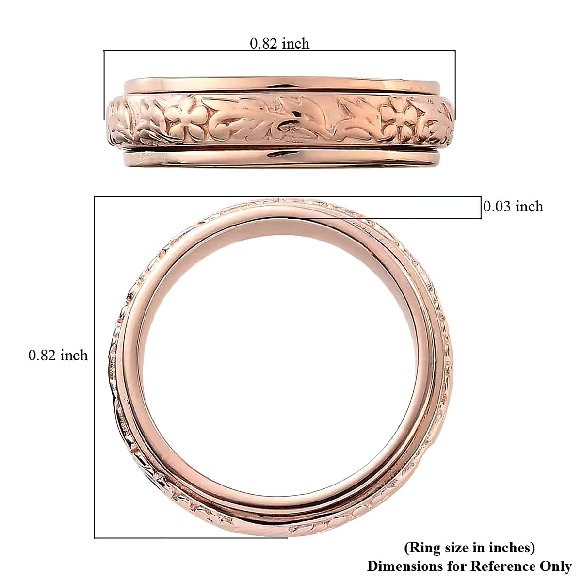 Vermeil Rose Gold Sterling Silver Ring 4.60 Grams image number 7