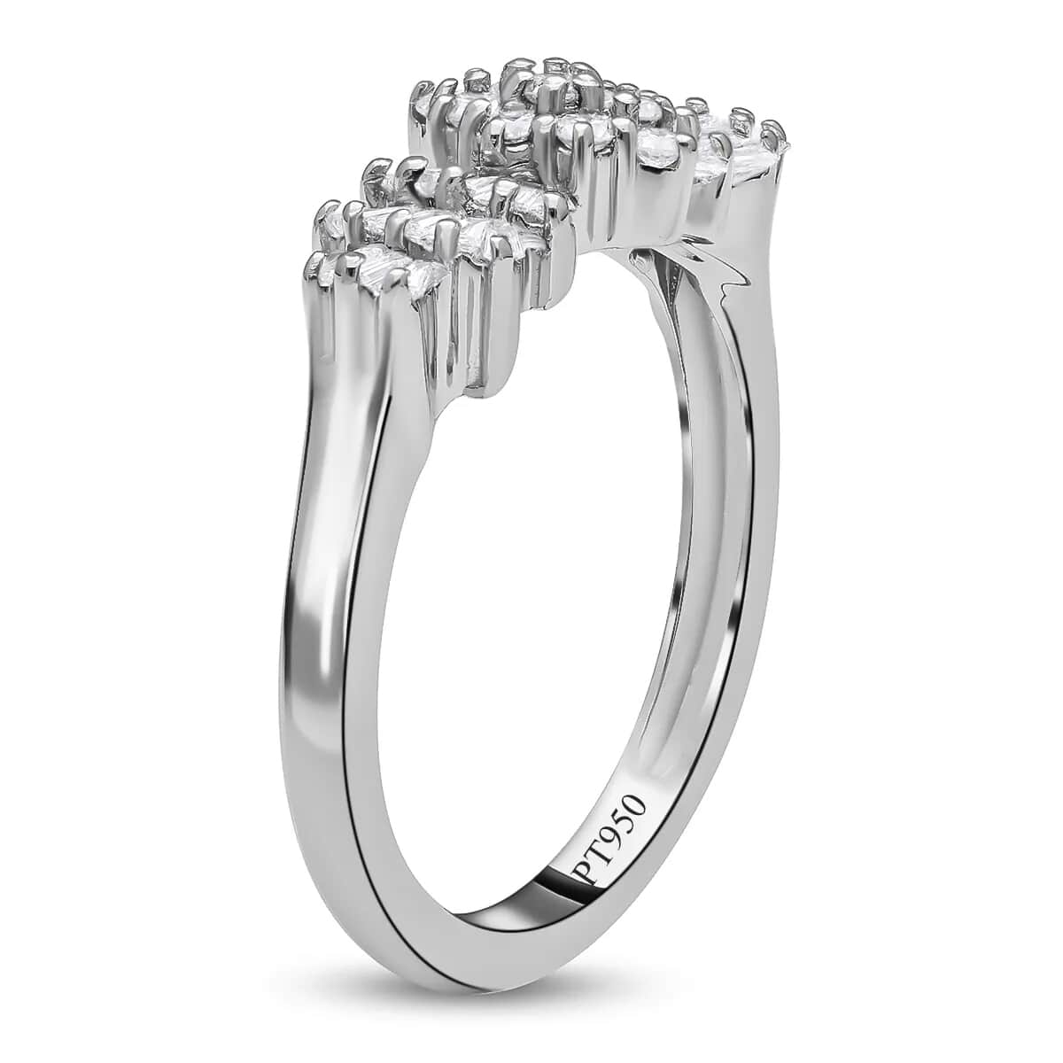Rhapsody IGI Certified 950 Platinum Diamond Ring, Ballerina Ring, Wedding Rings, Engagement Rings 0.50 ctw image number 5