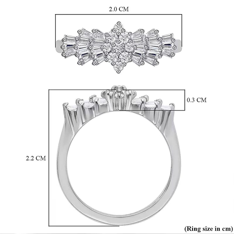 RHAPSODY IGI Certified Diamond E-F VS Ring in 950 Platinum 5 Grams 0.50 ctw
