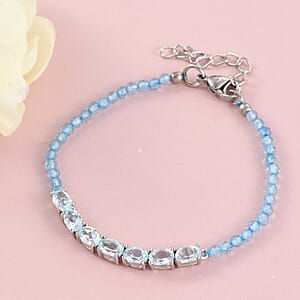 KARIS Sky Blue Topaz Bracelet in Platinum Bond (8.00 In) 11.75 ctw