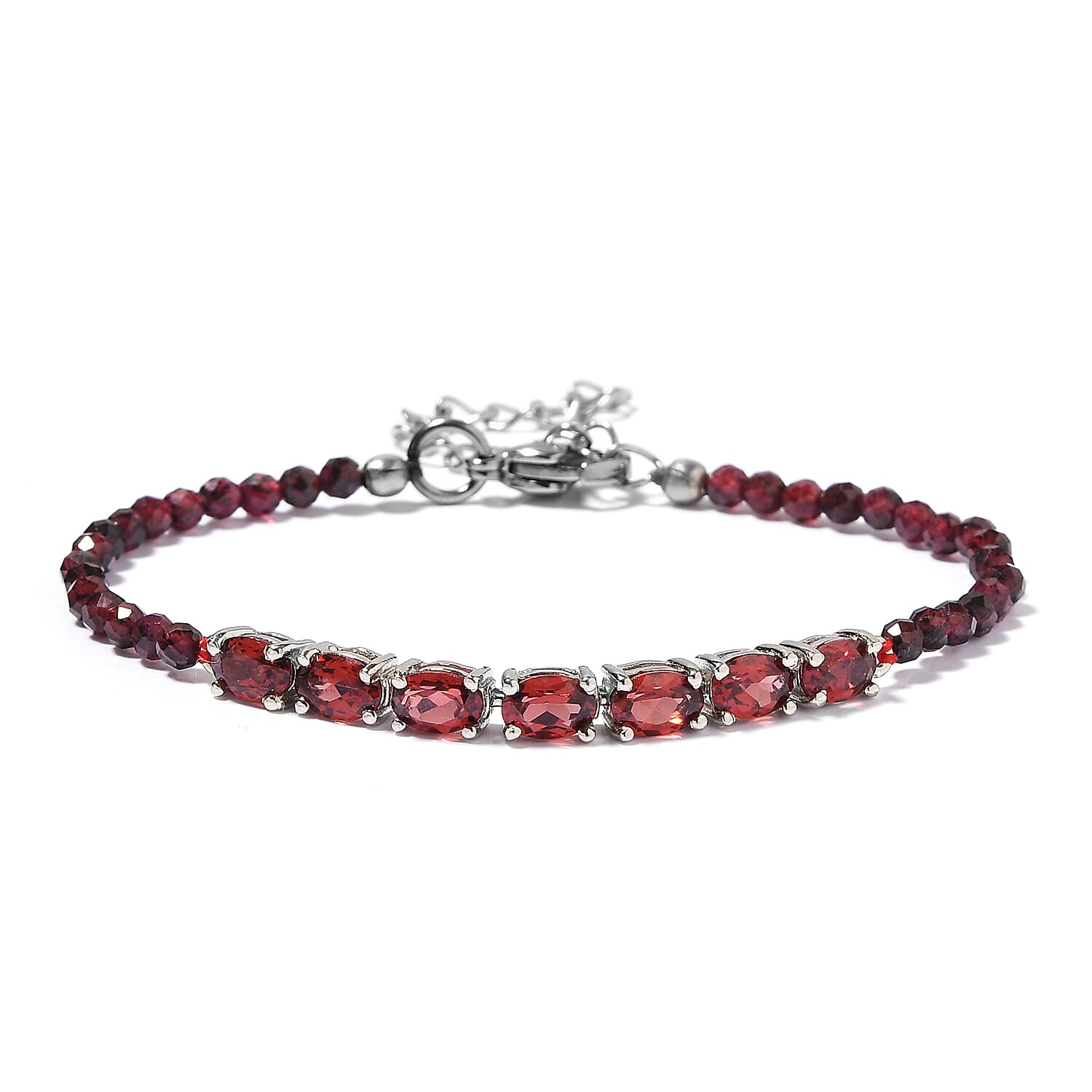 Karis Mozambique Garnet Bracelet in Platinum Bond (8.00 In) 11.80 ctw