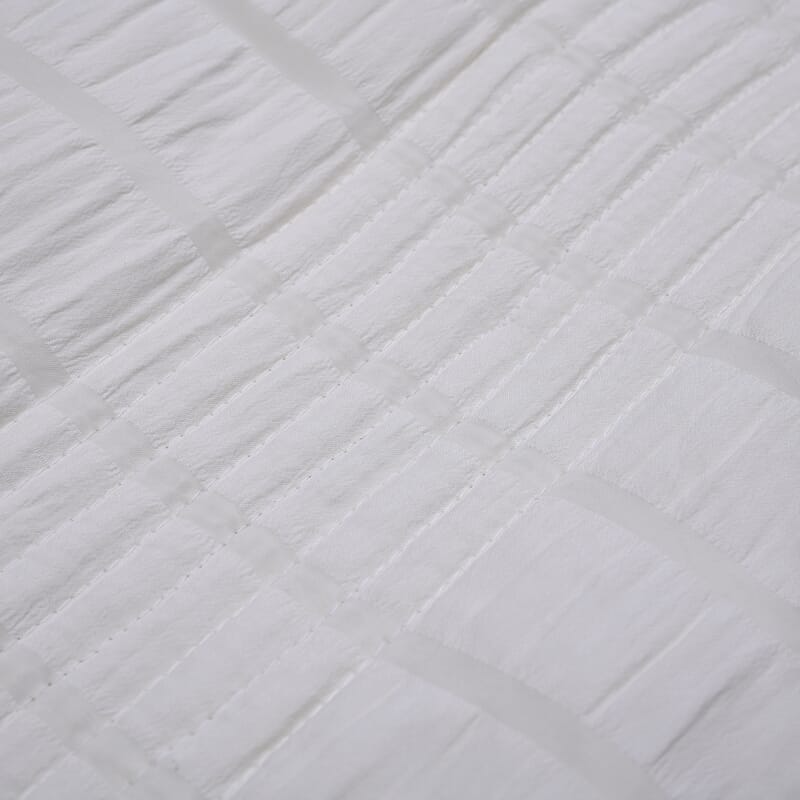 Homesmart Beige Striped Queen Size Microfiber Quilt With Set of Shams