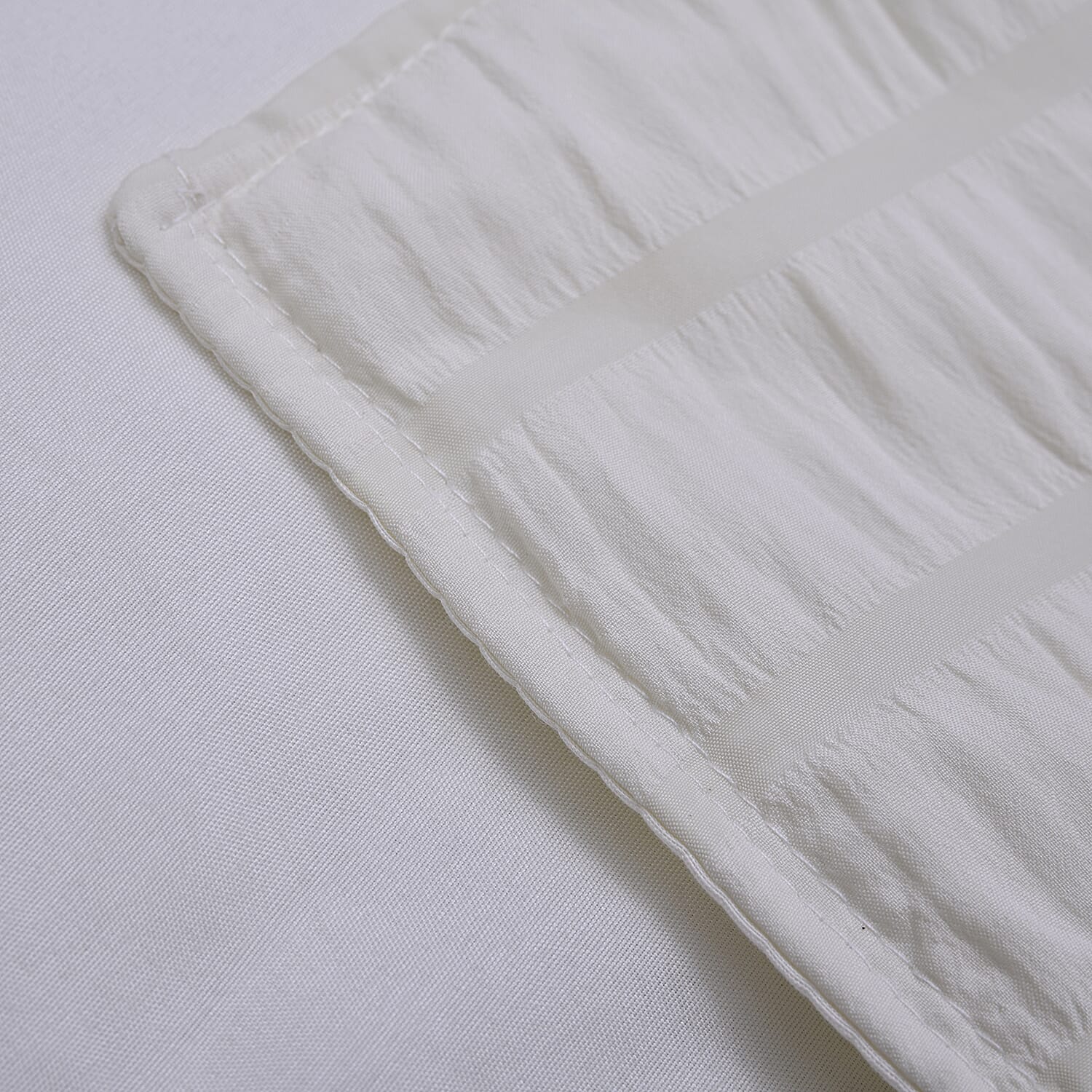 Homesmart Beige Striped Queen Size Microfiber Quilt With Set of Shams