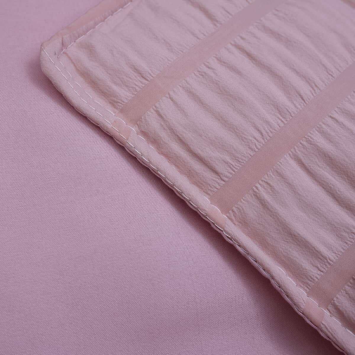 Homesmart Pink Striped King Size Microfiber Quilt With Set of Shams image number 4