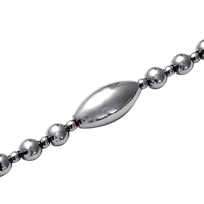 Magnetic Hematite 317.00 ctw Bead Necklace in Silvertone 22 Inches