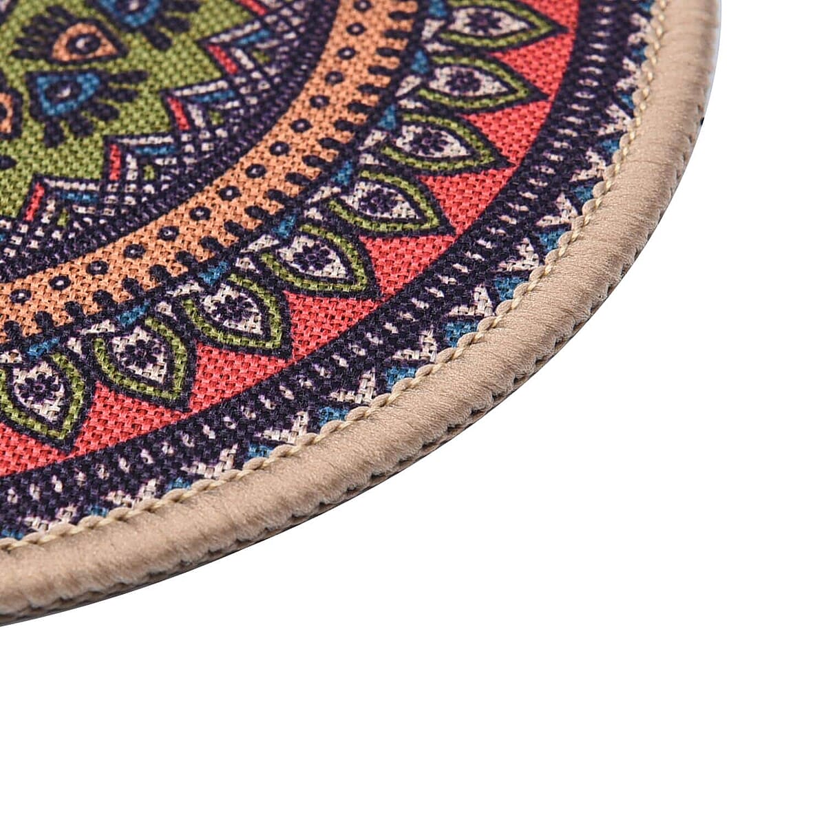 Set of 6 Multi Color Abstract Pattern Hot Pot Stand, Heat Resistant Pads For Kitchen Countertop Dining Table, Anti-Hot Non-Slip Round Mats Pack of 6 image number 6