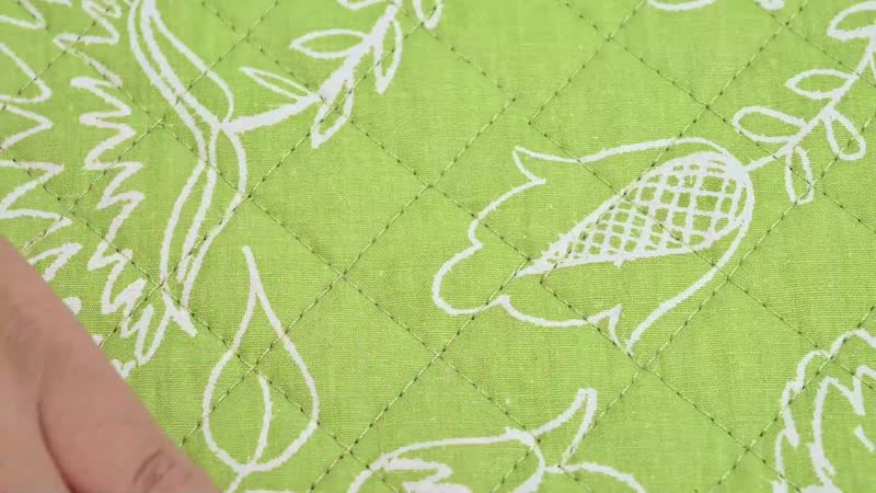 HOMESMART Set of 6 Green Floral Pattern 100% Cotton Quilted Placement (13"x18")