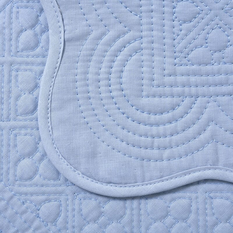 Homesmart Set of 6 Blue 100% Cotton Quilted Placement