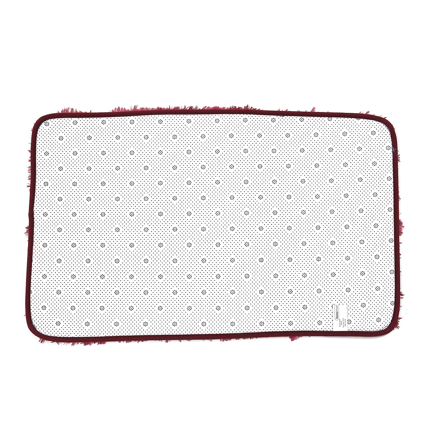 Homesmart Set of 2 Rose Red Gradient Rectangle Plushmat and U Shape Plush Mat, Anti-Skid Dots Handwash Bathroom Rug Bath Mat, Non Slip Bathroom Rug