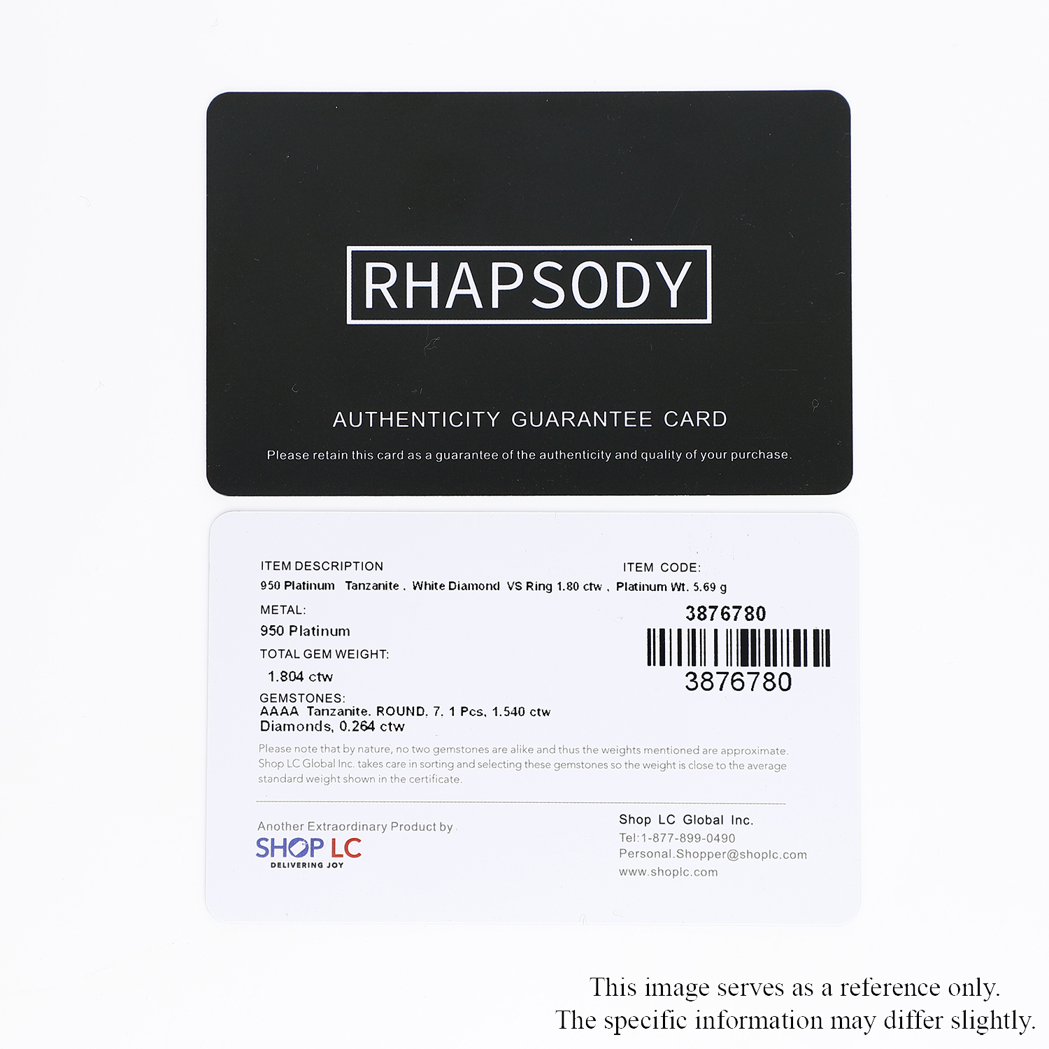 Certified & Appraised Rhapsody 950 Platinum AAAA Tanzanite and E-F VS Diamond Ring (Size 8.0) 5.70 Grams 1.80 ctw