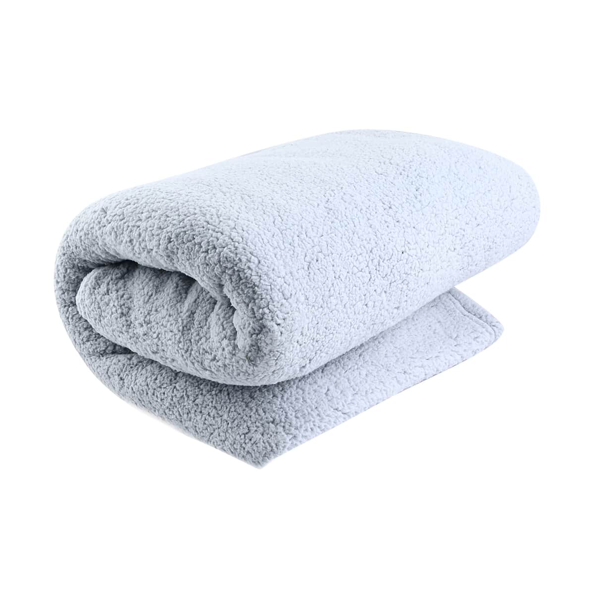 Homesmart Beige Solid Microfiber Sherpa Blanket | Soft Blanket | Bed Throws | Cozy Blanket | Throw Blanket image number 1