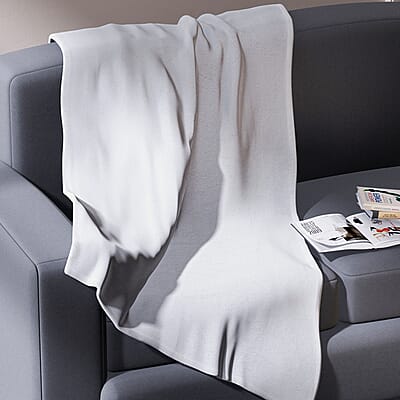 Homesmart Cream Microfiber Sherpa Blanket , Soft Blanket , Bed Throws , Cozy Blanket , Throw Blanket