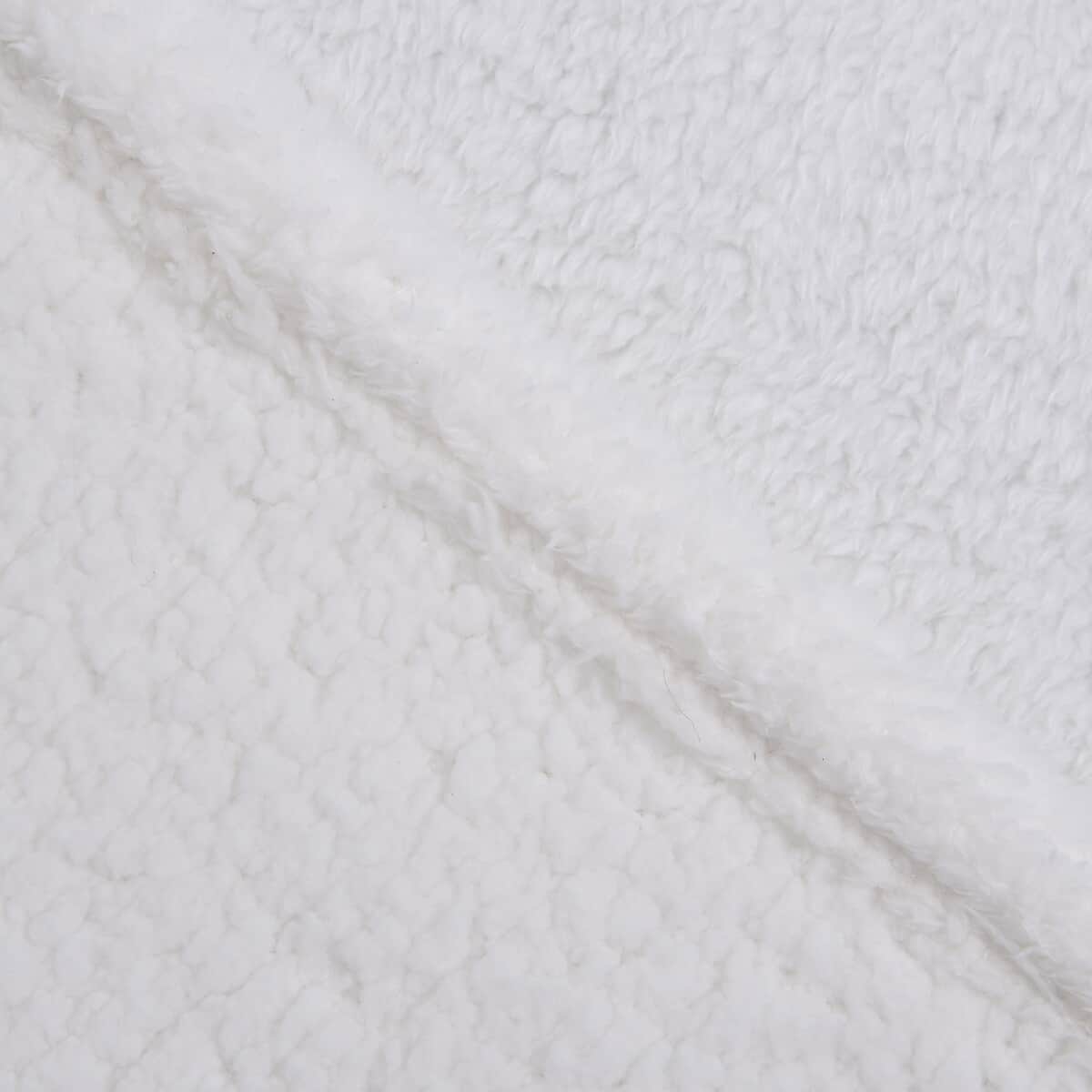 Homesmart Cream Microfiber Sherpa Blanket , Soft Blanket , Bed Throws , Cozy Blanket , Throw Blanket image number 2
