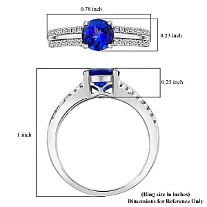 Certified & Appraised Rhapsody AAAA Tanzanite and E-F VS Diamond 1.80 ctw Ring in 950 Platinum (Size 6.0) 5.70 Grams 