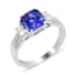 RHAPSODY 950 Platinum AAAA Tanzanite and E-F VS Diamond Ring (Size 7.0) 5.50 Grams 2.15 ctw image number 0