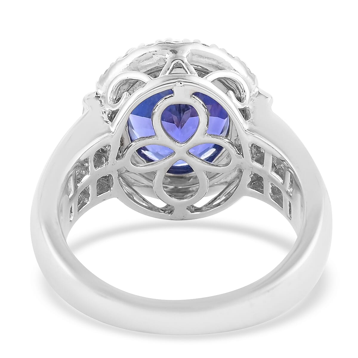 Rhapsody 950 Platinum AAAA Tanzanite and E-F VS Diamond Ring (Size 6.0) 10.85 Grams 5.00 ctw image number 3