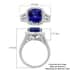 Rhapsody 950 Platinum AAAA Tanzanite and E-F VS Diamond Split Shank Ring (Size 6.0) 9.20 Grams 6.40 ctw image number 3