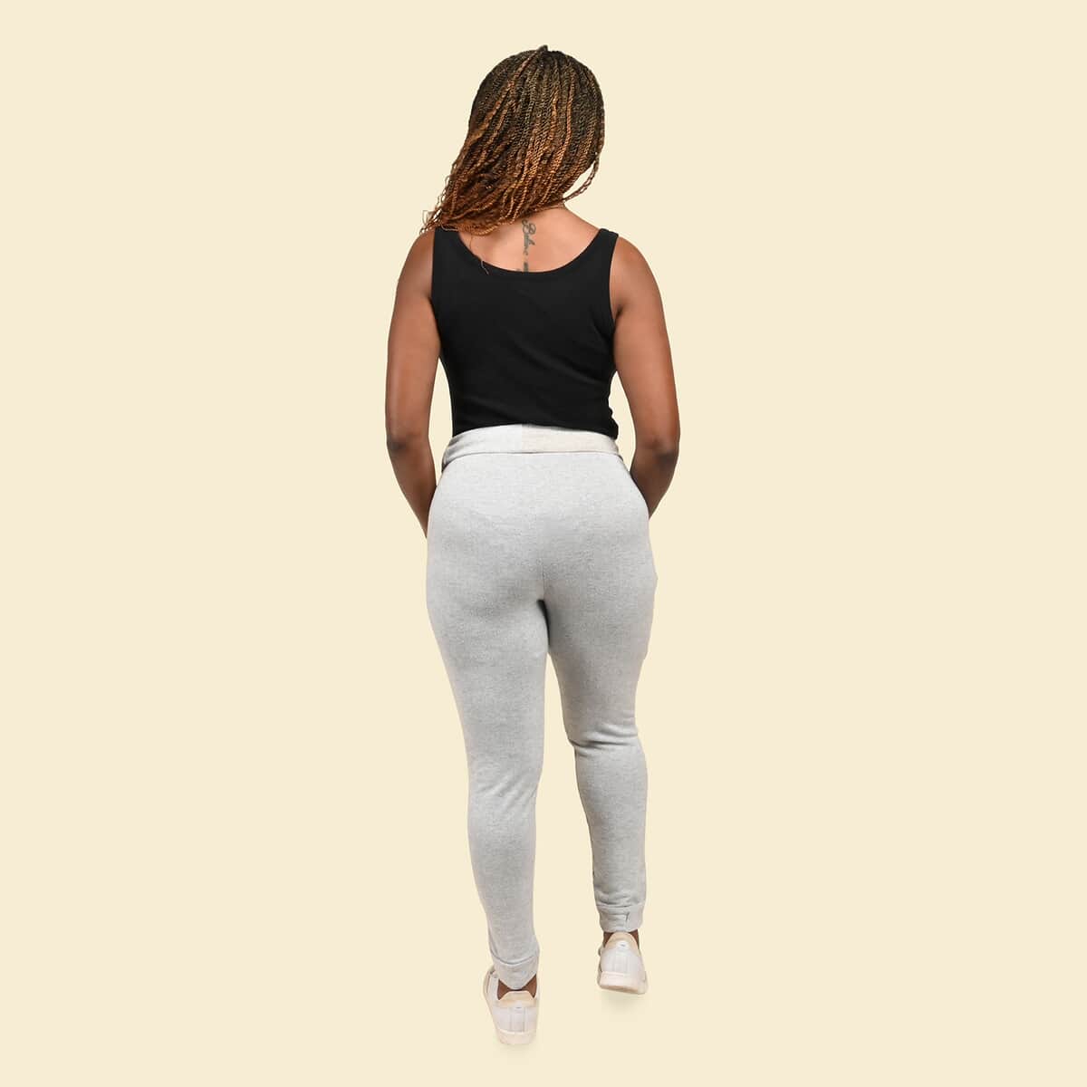 Tamsy Gray Casual Joggers with Drawstring - S image number 1