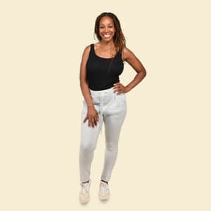 Tamsy Gray Casual Joggers with Drawstring - XL