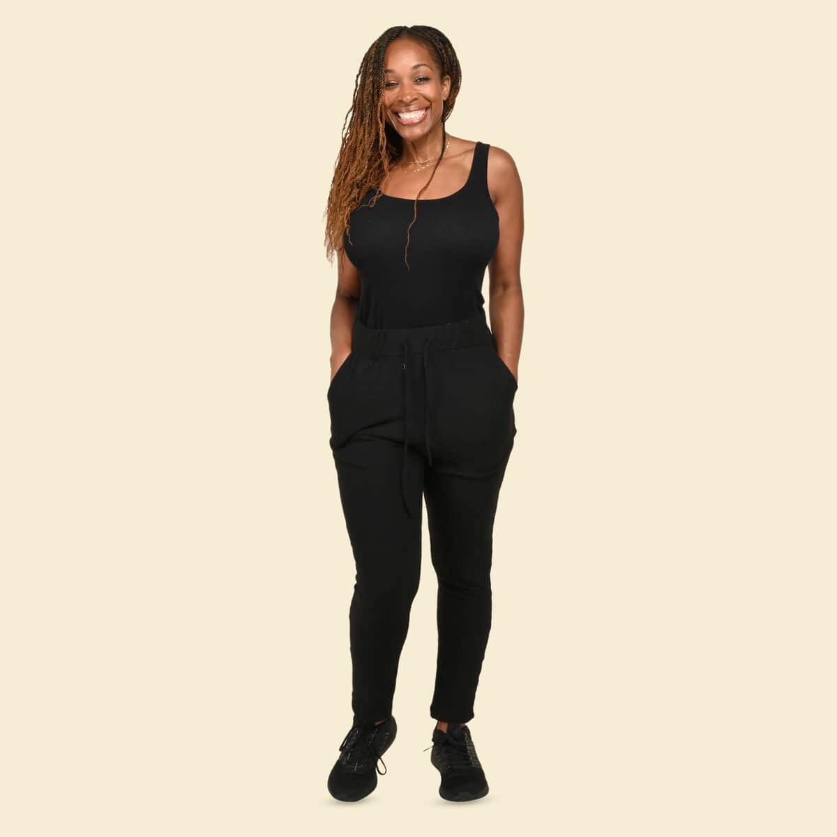 TAMSY Slim Jogger (Size S, 8-10) - Black