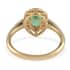 ILIANA 18K Yellow Gold AAA Kagem Zambian Emerald and Diamond G-H SI Halo Ring (Size 10.0) 3.76 Grams 1.50 ctw image number 3