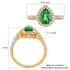 Iliana 18K Yellow Gold AAA Kagem Zambian Emerald and Diamond G-H SI Halo Ring (Size 7.0) 1.50 ctw image number 4