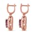 Appraised Iliana 18K Rose Gold AAA Purple Sapphire and G-H SI Diamond Double Halo Dangle Earrings 2.40 ctw image number 3