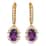 Appraised Iliana 18K Rose Gold AAA Purple Sapphire and G-H SI Diamond Halo Dangle Earrings 2.25 ctw