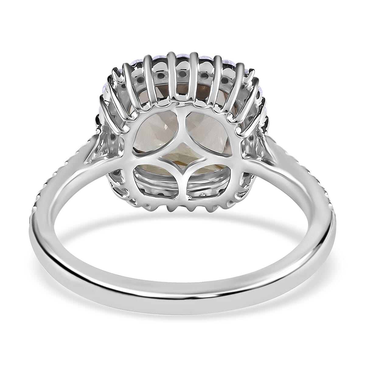 Rhapsody 950 Platinum AAAA Turkizite and E-F VS Diamond Ring (Size 10.0) 6.25 Grams 4.00 cts image number 3