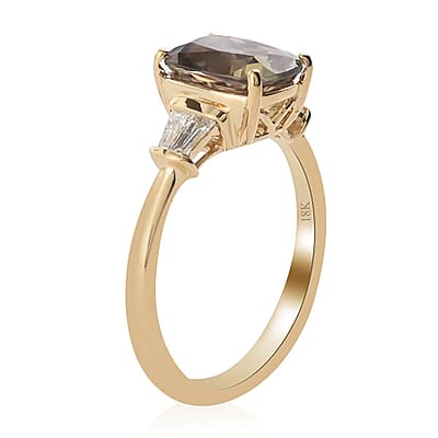 Iliana AAA Turkizite and G-H SI Diamond 2.50 ctw Ring in 18K Yellow Gold (Size 10.0) 4.35 Grams