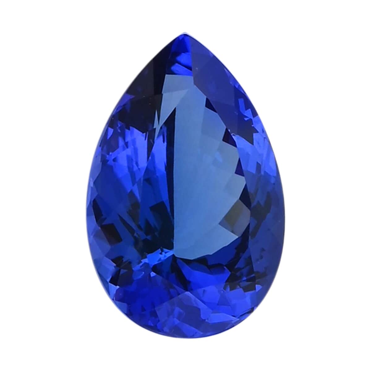 Certified and Appraised Flawless AAAA VIVID Tanzanite (Pear Size Size) 11.50 ctw image number 0