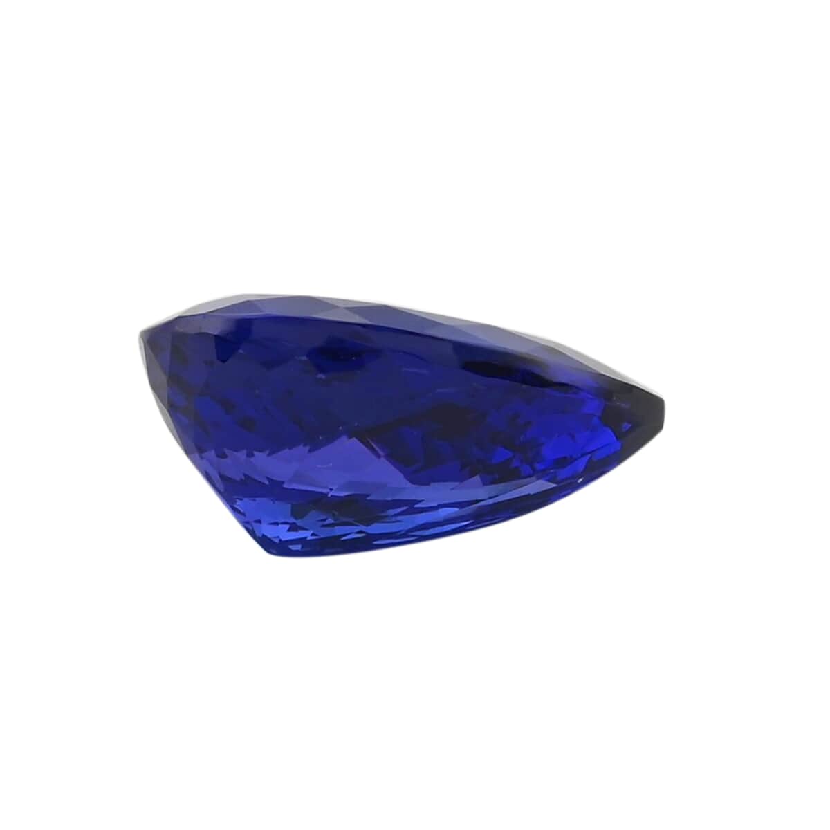 Certified and Appraised Flawless AAAA VIVID Tanzanite (Pear Size Size) 11.50 ctw image number 2