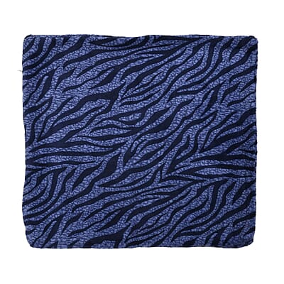 Homesmart Blue Color Zebra Stripe Pattern Microfiber Coral Fleece Blanket with 2 Cushion Covers, Microfiber Blanket Set, Soft Throw Blanket, Bedding Set, Comforter Sets