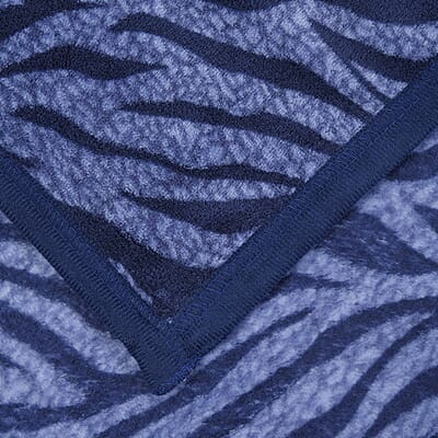 Homesmart Blue Color Zebra Stripe Pattern Microfiber Coral Fleece Blanket with 2 Cushion Covers, Microfiber Blanket Set, Soft Throw Blanket, Bedding Set, Comforter Sets