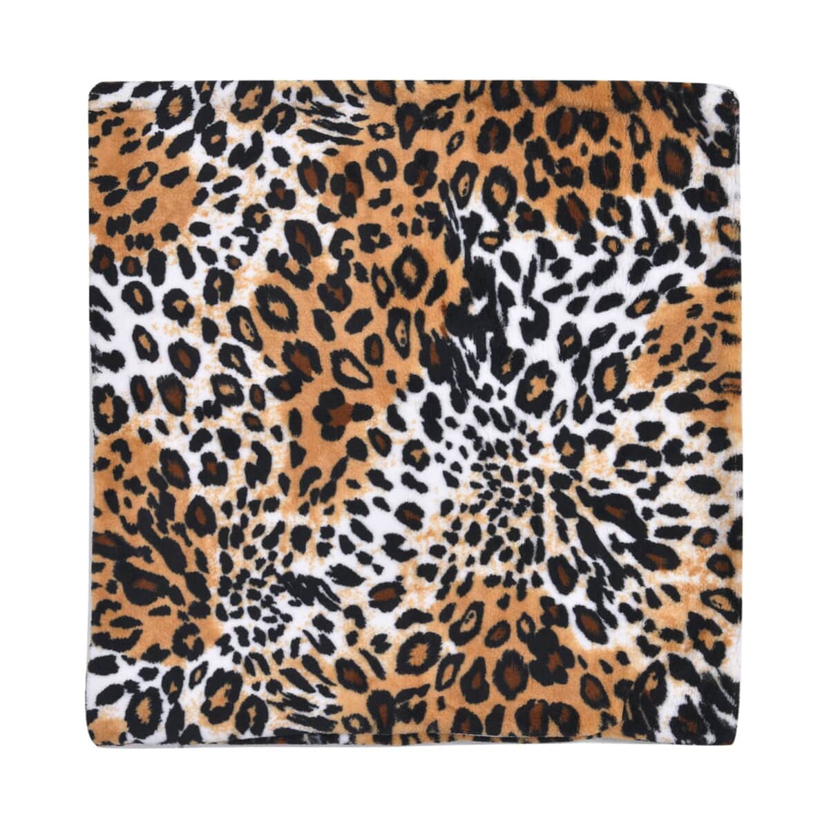 Homesmart Brown Color Leopard Pattern Microfiber Coral Fleece Blanket with 2 Cushion Covers , Microfiber Blanket Set , Soft Throw Blanket , Bedding Set , Comforter Sets image number 1